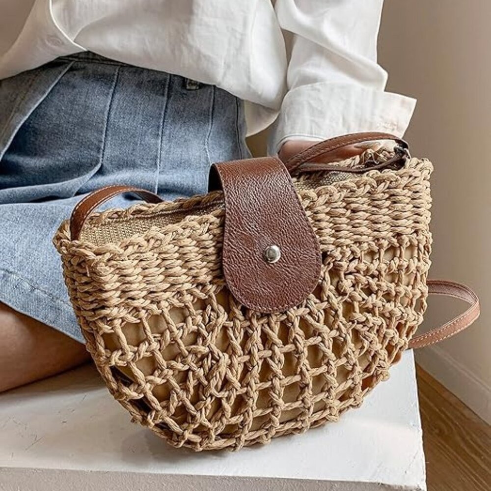 Braided detail crossbody handbag